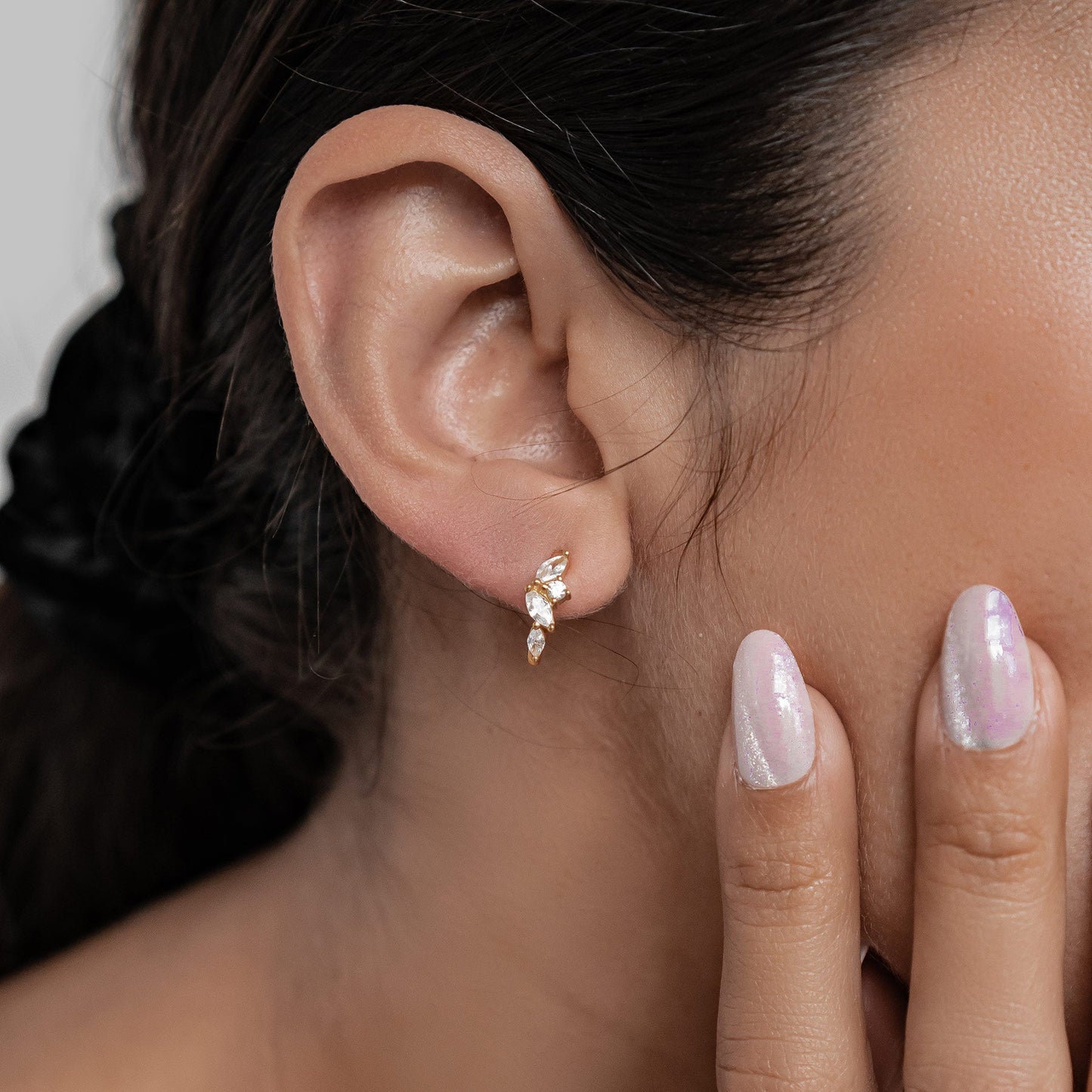 Moonlight Magic Hoop Earrings Sterling Silver