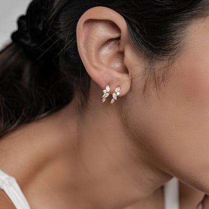 Moonlight Magic Hoop Earrings Sterling Silver