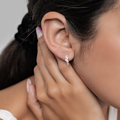 Moonlight Magic Hoop Earrings Sterling Silver