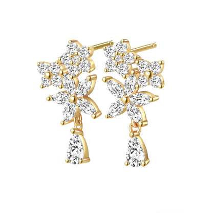 Morning Dew Drop Earrings Sterling Silver