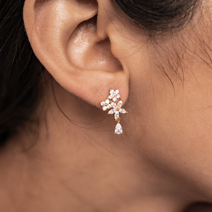 Morning Dew Drop Earrings Sterling Silver