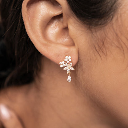 Morning Dew Drop Earrings Sterling Silver