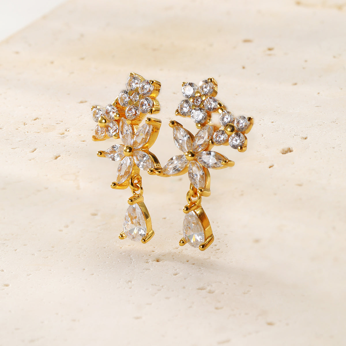 Morning Dew Drop Earrings Sterling Silver