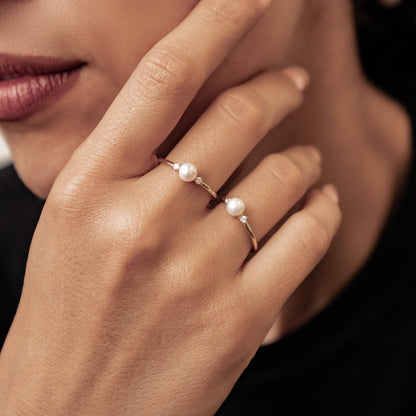 New Beginnings Pearl Ring 14K Gold