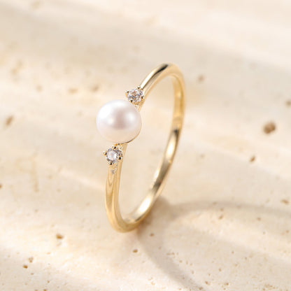 New Beginnings Pearl Ring 14K Gold