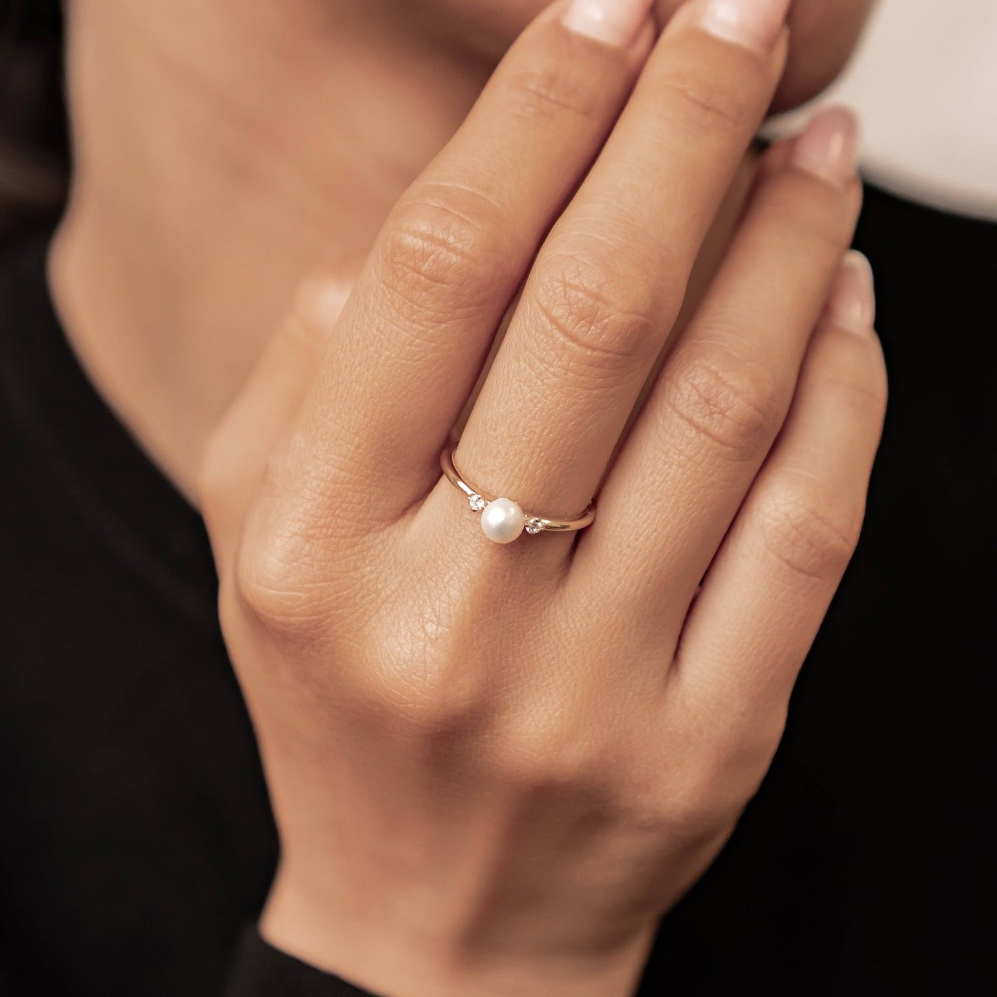 New Beginnings Pearl Ring 14K Gold