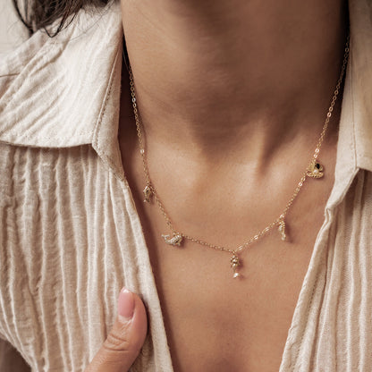 Ocean Charms Necklace Sterling Silver