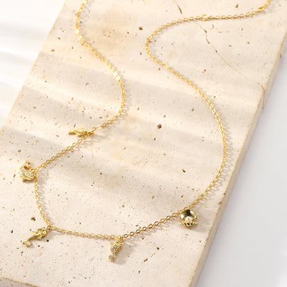 Ocean Charms Necklace Sterling Silver