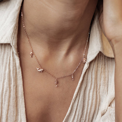 Ocean Charms Necklace Sterling Silver