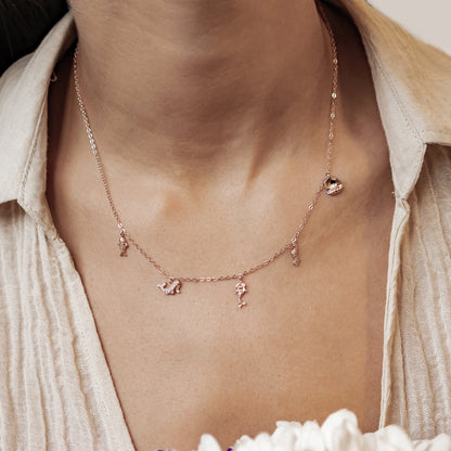 Ocean Charms Necklace Sterling Silver