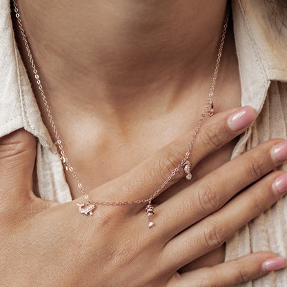 Ocean Charms Necklace Sterling Silver