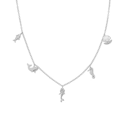 Ocean Charms Necklace Sterling Silver