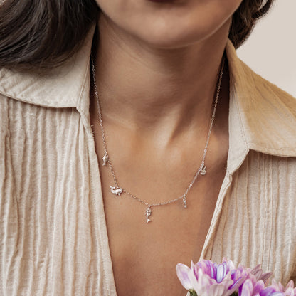 Ocean Charms Necklace Sterling Silver