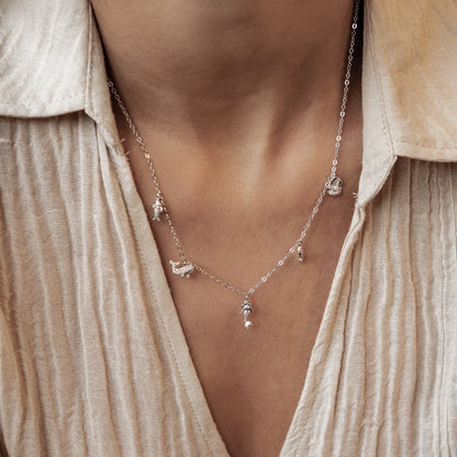 Ocean Charms Necklace Sterling Silver