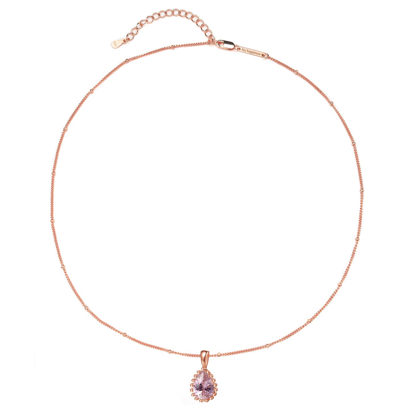 October Tourmaline Birthstone Necklace Sterling Silver