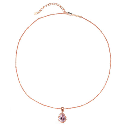 October Tourmaline Birthstone Necklace Sterling Silver