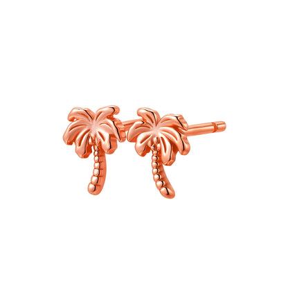 Palm Tree Stud Earrings Sterling Silver