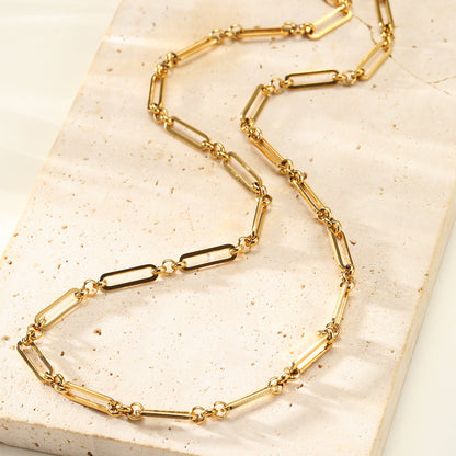 Paperclip Chain Necklace Waterproof