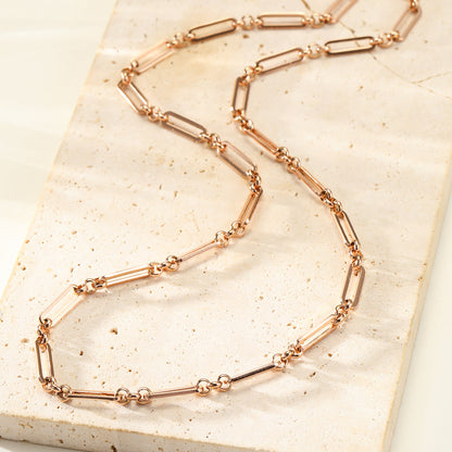 Paperclip Chain Necklace Waterproof