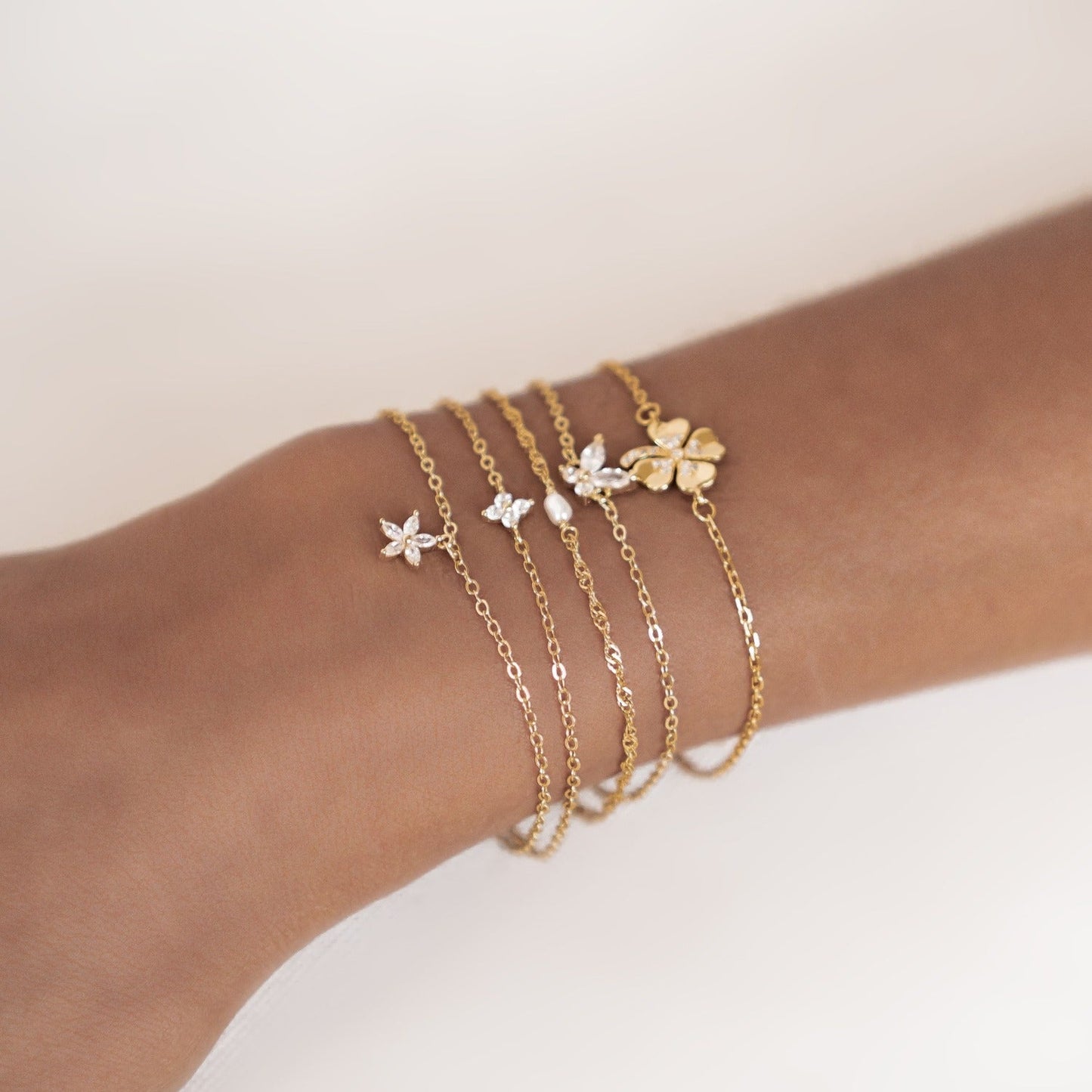 Pearl Bracelet Sterling Silver Gold