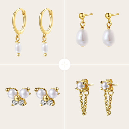 Pearly Earring Set
