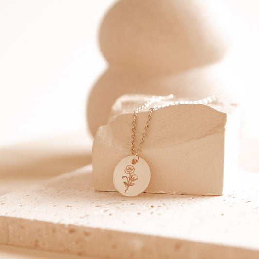 Personalized Round Pendant Necklace Waterproof