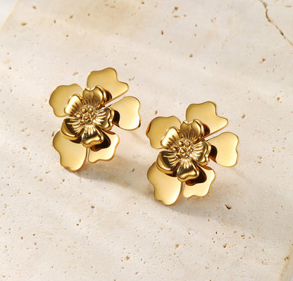 Petal Blossom Statement Earrings Waterproof