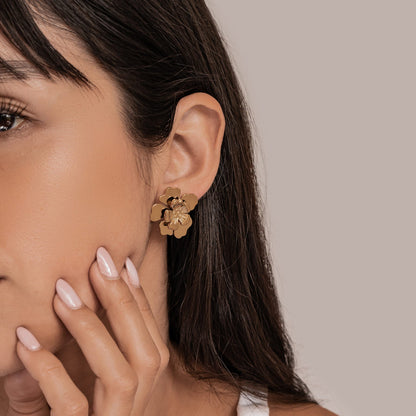 Petal Blossom Statement Earrings Waterproof