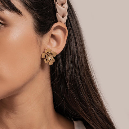 Petal Blossom Statement Earrings Waterproof