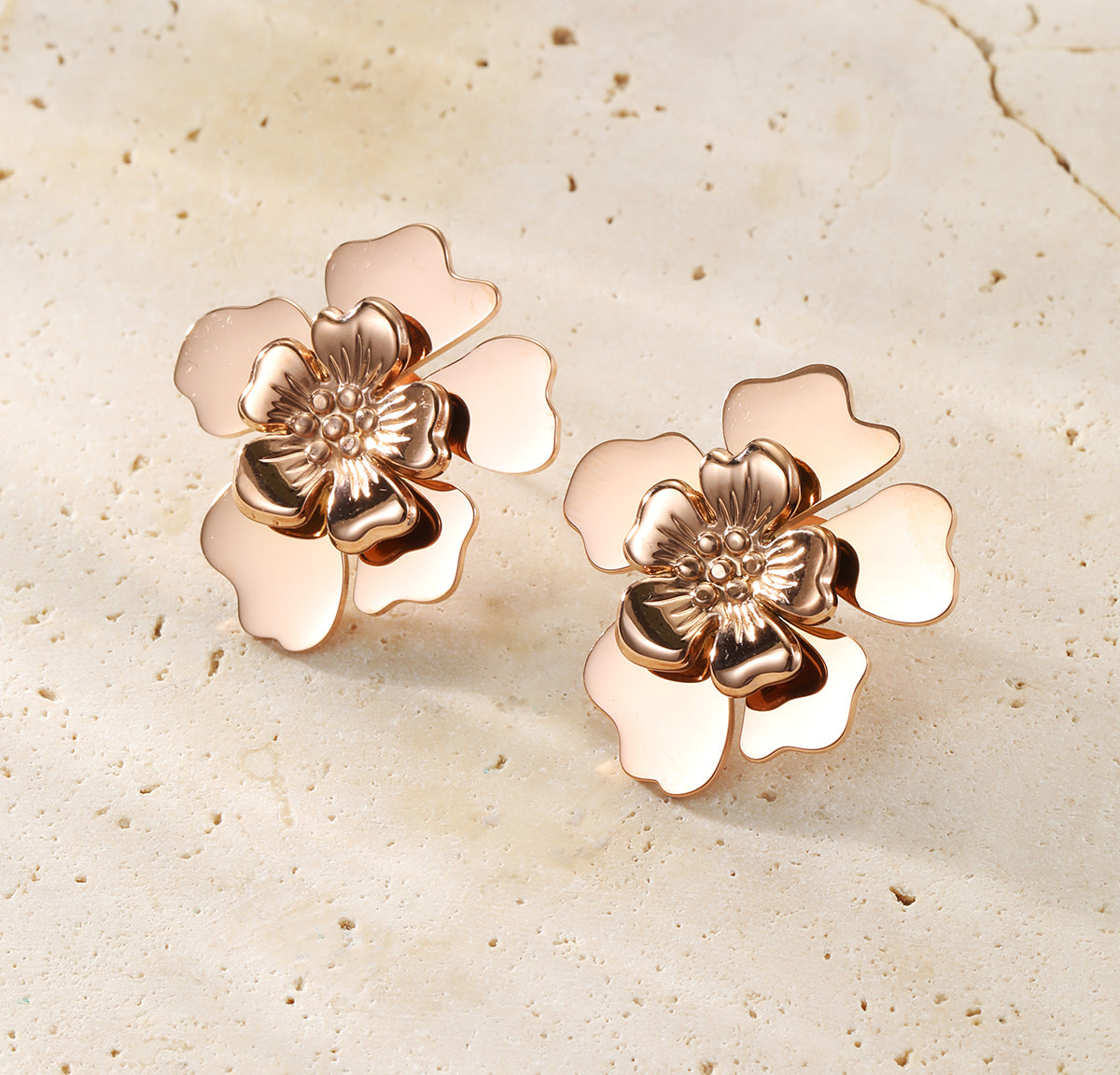 Petal Blossom Statement Earrings Waterproof