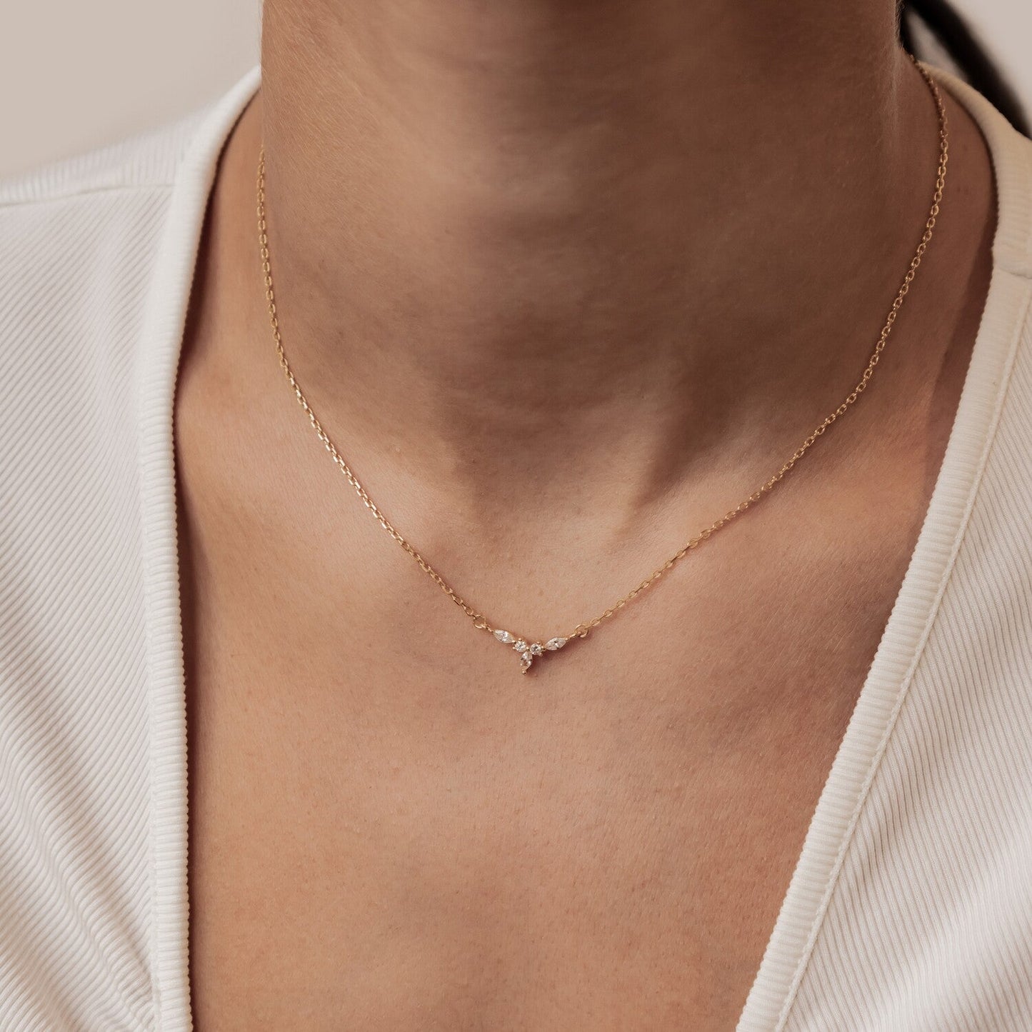 Petite Crown Necklace Sterling Silver