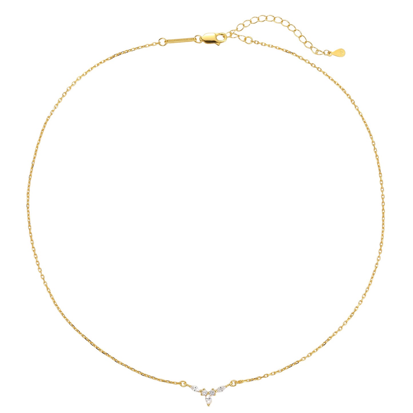 Petite Crown Necklace Sterling Silver