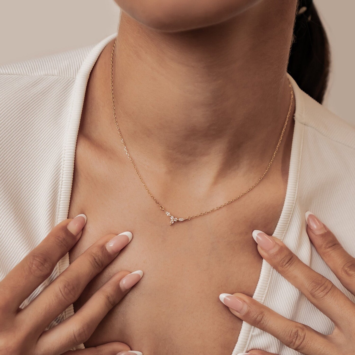 Petite Crown Necklace Sterling Silver