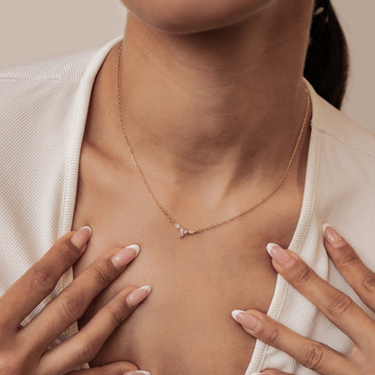 Petite Crown Necklace Sterling Silver