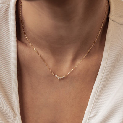 Petite Crown Necklace Sterling Silver