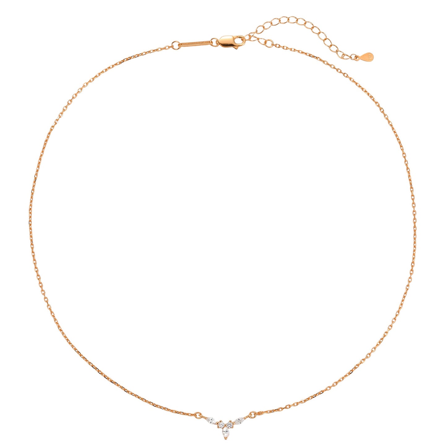 Petite Crown Necklace Sterling Silver