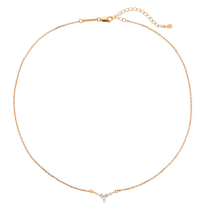 Petite Crown Necklace Sterling Silver