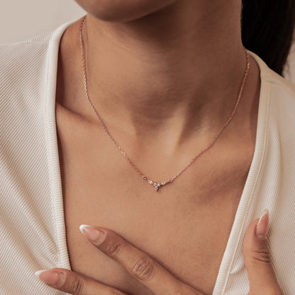 Petite Crown Necklace Sterling Silver