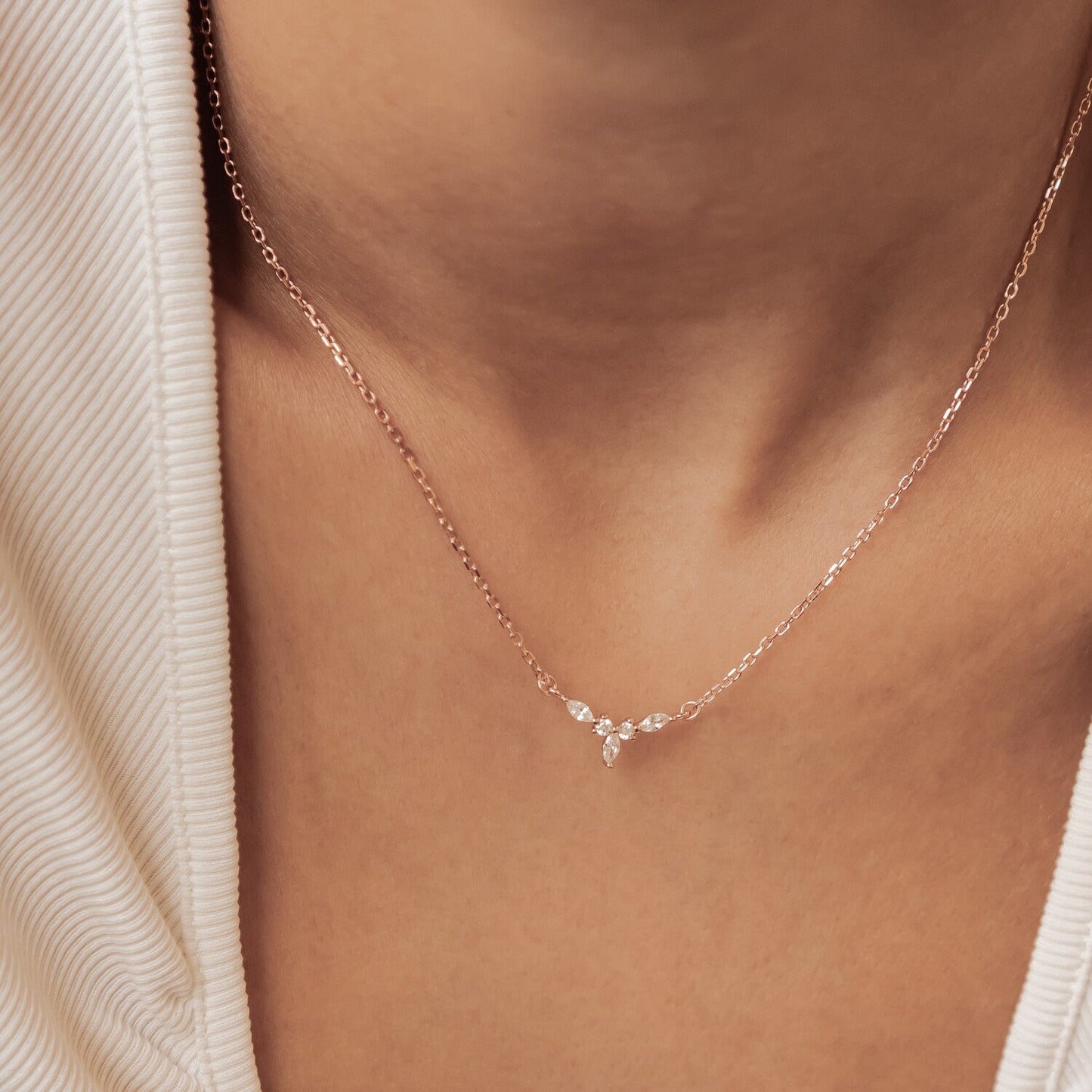 Petite Crown Necklace Sterling Silver