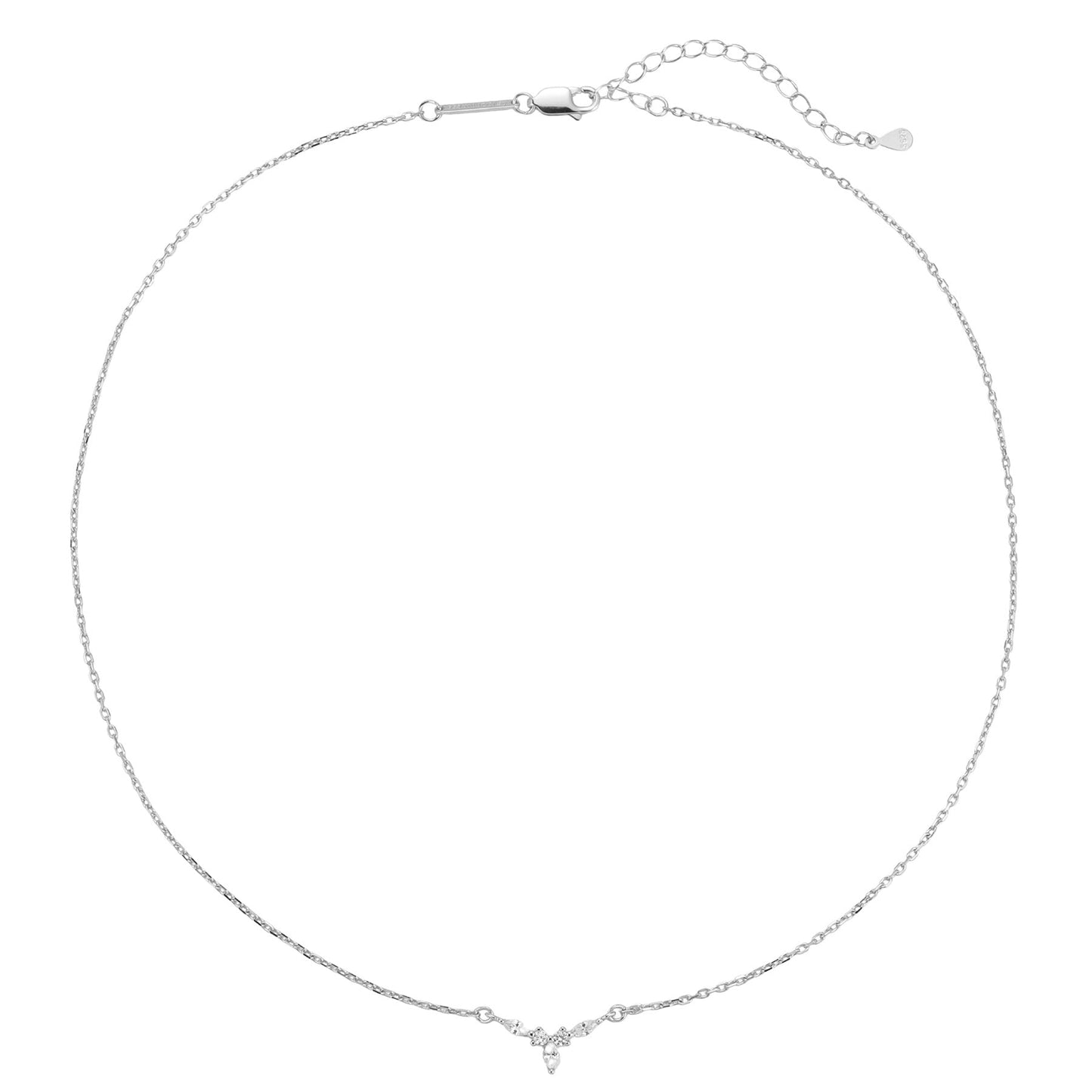 Petite Crown Necklace Sterling Silver