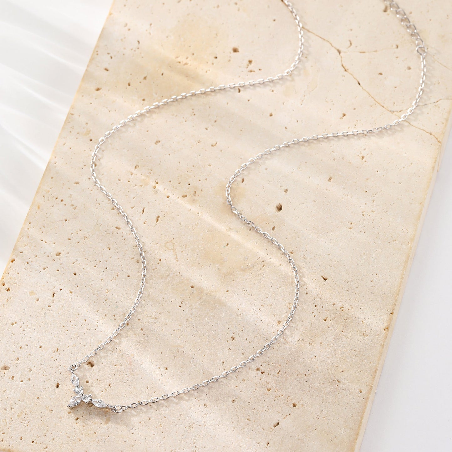 Petite Crown Necklace Sterling Silver