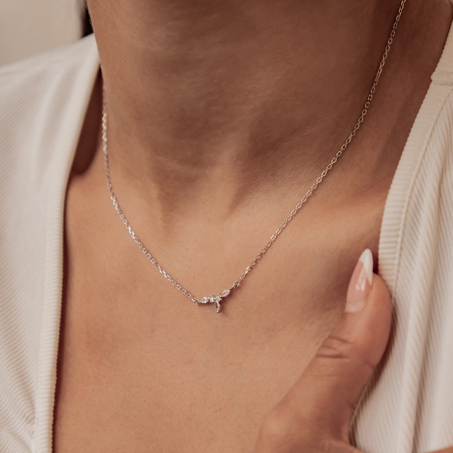 Petite Crown Necklace Sterling Silver