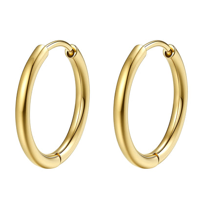 Plain Hoop Earrings Waterproof
