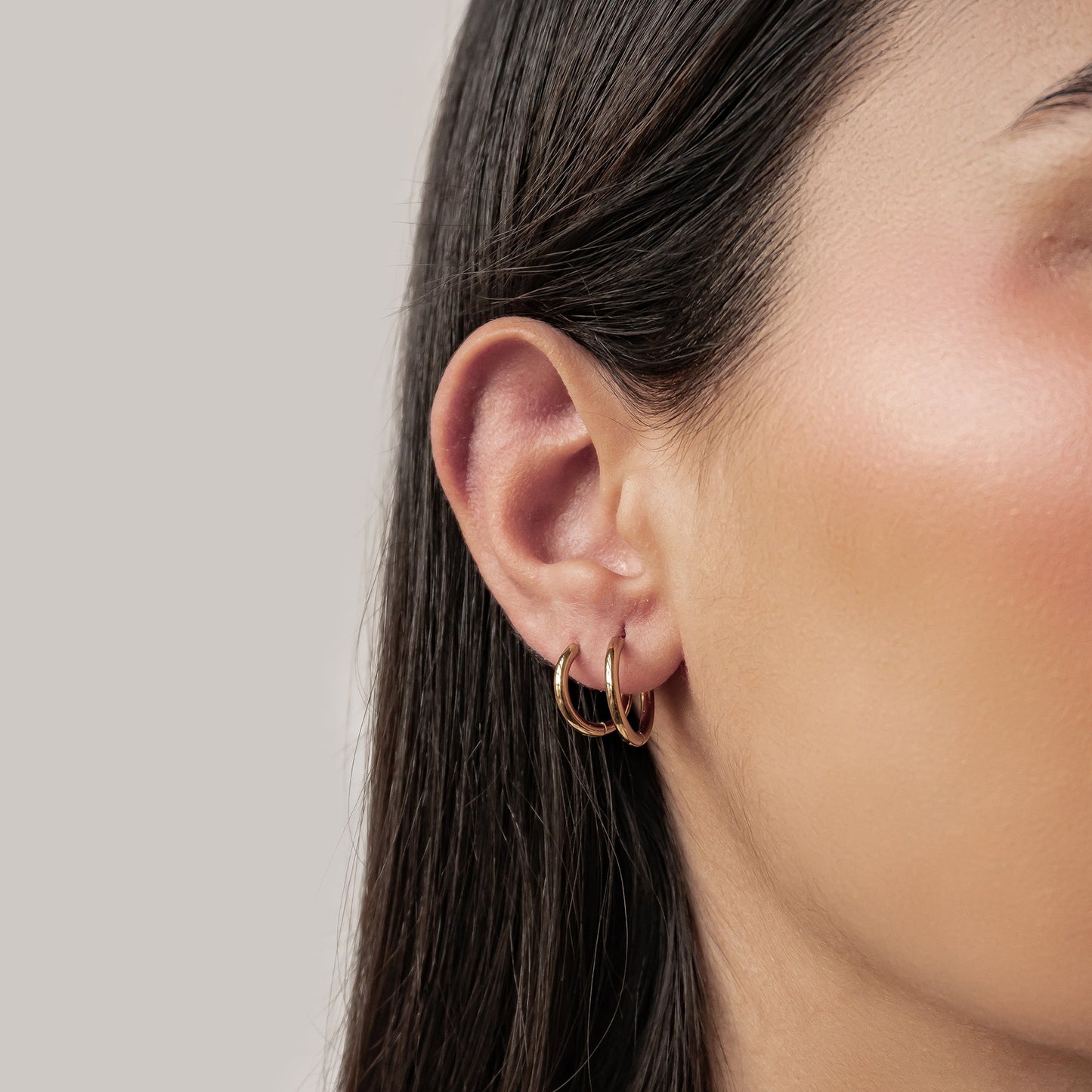 Plain Hoop Earrings Waterproof