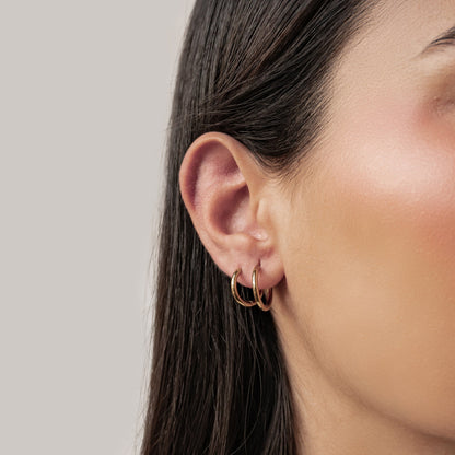 Plain Hoop Earrings Waterproof