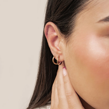 Plain Hoop Earrings Waterproof