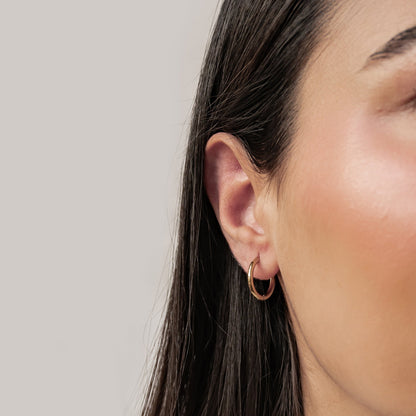 Plain Hoop Earrings Waterproof