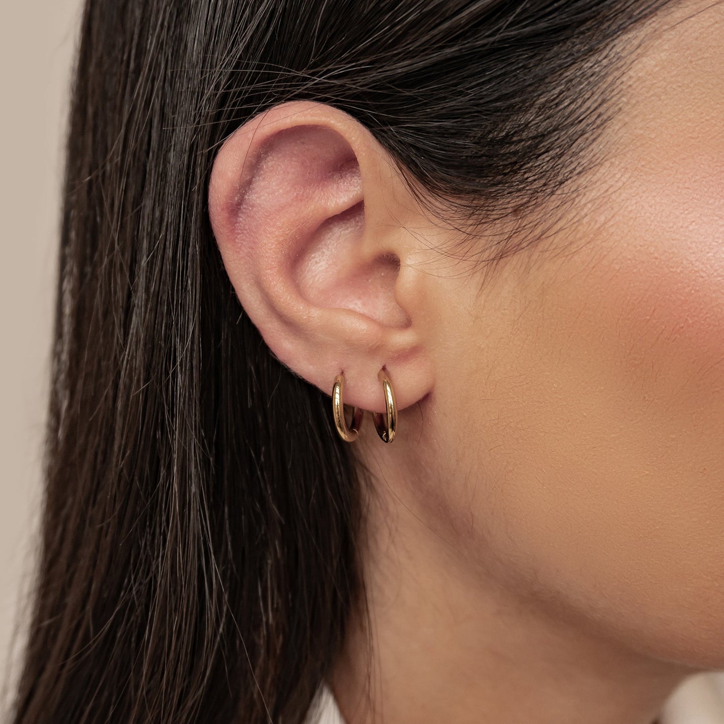 Plain Hoop Earrings Waterproof