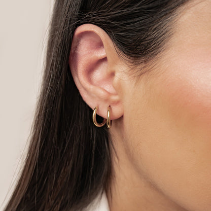 Plain Hoop Earrings Waterproof