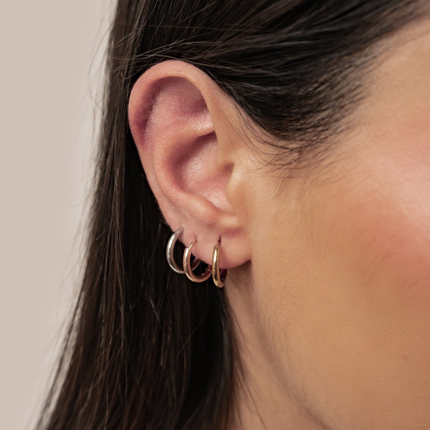 Plain Hoop Earrings Waterproof